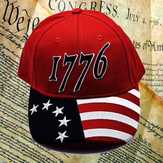 1776 Betsy Ross flag cap in red, white and blue
