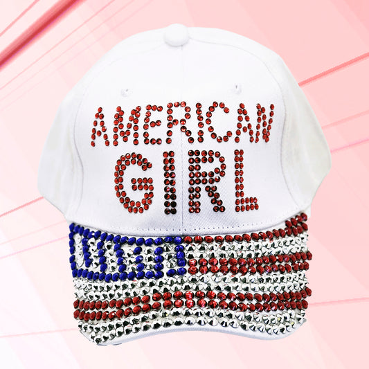 American Girl Rhinestone Cap - 1776 Patriot Shop