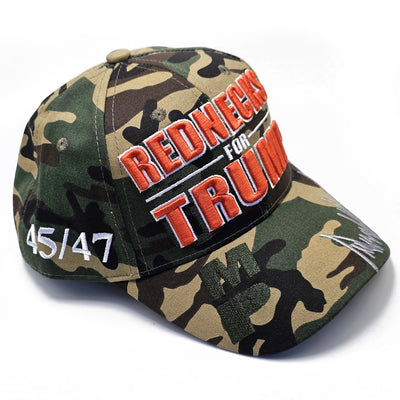 Redneck For Trump 45/47 Cap Green Camo - 45/47