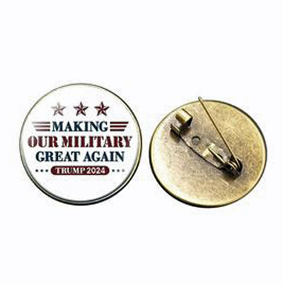 Make Our Military Great Again Trump 2024 Brooch Pin 