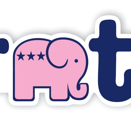 Vote Pink Elephant Sticker